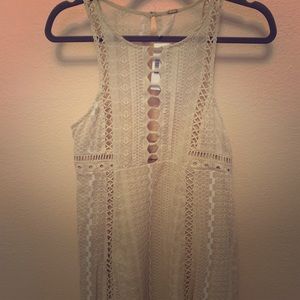 Free people lace cream dress